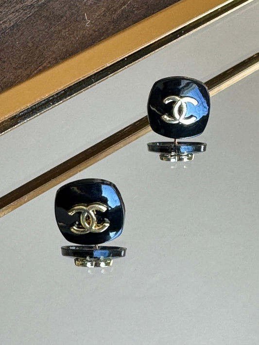 Repurposed Black Chanel Earring